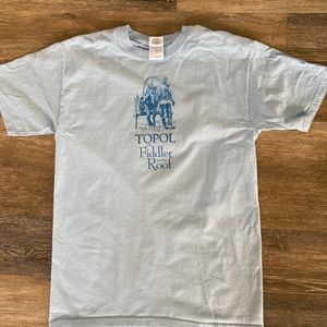 Fiddler on the Roof T-shirt 2009 Tour Men's Medium SS 100% Cotton Light Blue